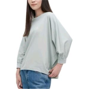 Uniqlo Women's Mint Cotton Dolman 3/4 Sleeve T-Shirt